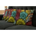 thumbnail image 2 of Ambesonne East Throw Pillow Cover 4 Pack, Umbrella Market, 24", Multicolor, 2 of 6