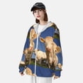 thumbnail image 5 of Daiia Cows Cattles UPF 50+ Sun Protection Hoodie Jacket Lightweight Long Sleeve Sun Shirt for Women Men with Pocket Hiking Outdoor-XX-Large, 5 of 9
