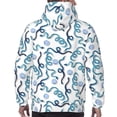 thumbnail image 7 of Kdxio Hand Drawn Snake Print Mens Casual Hooded Collar Drawstring Hoodies Pullover Sweatshirts Casual Long Sleeve Shirts-X-Large, 7 of 7