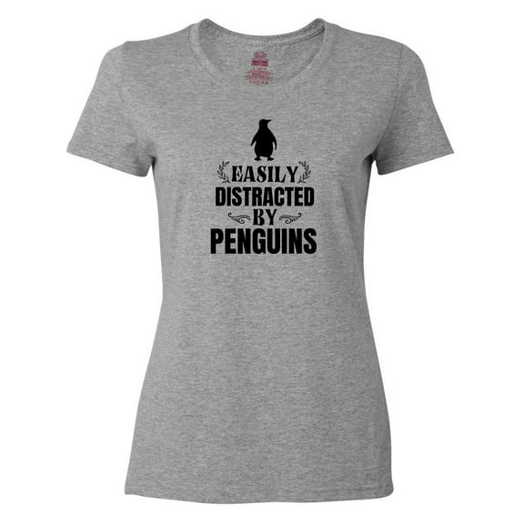 Inktastic Easily Distracted by Penguins Women's T-Shirt
