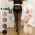 thumbnail image 2 of LBECLEY Sheer Tight Stockings Breathable Watermelon Oversized Crotch Thin Women's Tights Plus Size Skin Tone Tights Socks for Women Black One Size, 2 of 4