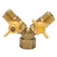 thumbnail image 2 of Tap Connector, G1/2 Brass Tap Adapter 2 Way Tap Connector, Double Tap Hose Adapter For Home For Garden, 2 of 8