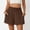 Brown, variant on FengLS Women's Casual Shorts Smocked Elastic Waistband Summer Fashion Dressy Shorts Comfy Loose Fit Trendy Shorts with Side Pockets Lounge Everyday Wear