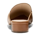 thumbnail image 4 of YDN Women Pointed Toe Slip on Mules Comfortable Low Chunky Heel Loafer Shoes Daily Dress Backless Pumps Size 5 Brown Pu, 4 of 6