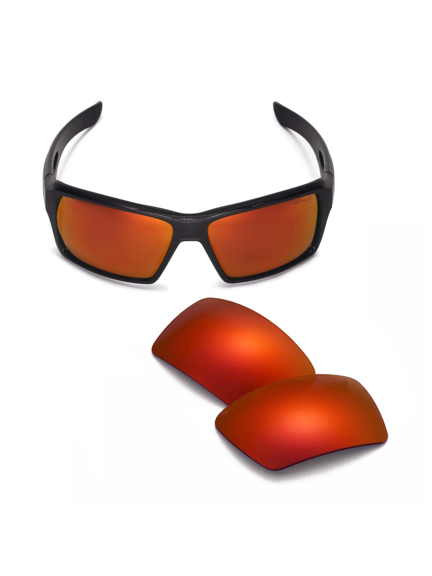 Walleva Fire Red Mr. Shield Polarized 