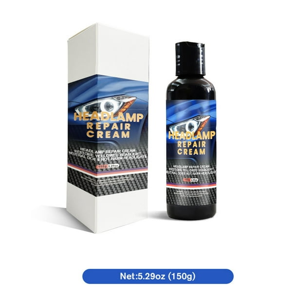 Kit de limpieza y restauración de faros para coche | Solución pulidora de faros con recubrimiento protector | Líquido reparador de faros para lámparas halógenas, de xenón y LED