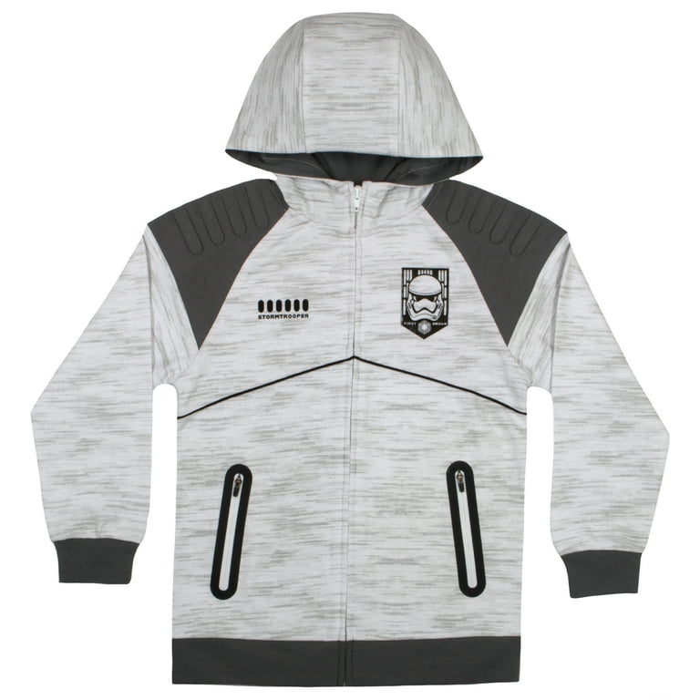 Star Wars Stormtrooper Boys, Zip-Up Hooded Sweatshirt, Graphic Hoodie  Jacket, (Sizes 5/6, 7/8, 10/12, 14/16)