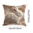 thumbnail image 3 of CoreLiving Spring Easter Pillow Covers 18x18 Inch Bunny Rabbit Plush Soft Throw Pillow Cases for Couch Sofa Living Room Farmhouse Decorations Cute Floral Springtime Home Accents Square, 3 of 4