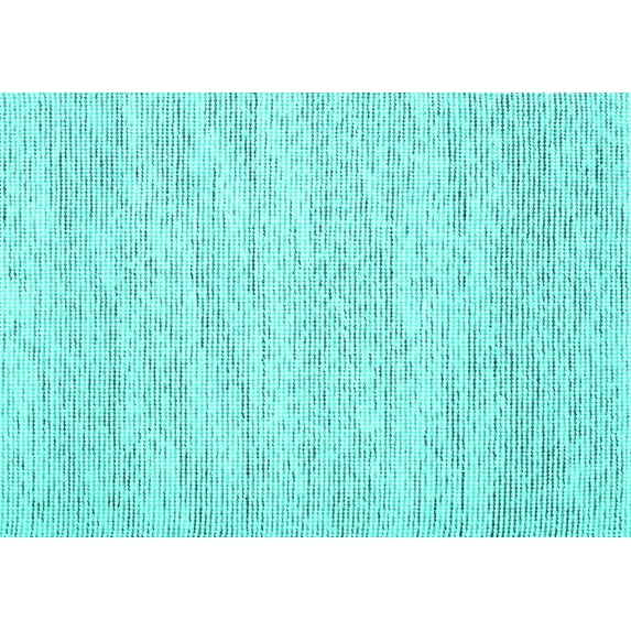 Ahgly Company Machine Washable Indoor Rectangle Abstract Turquoise Blue Contemporary Area Rugs, 8' x 10'