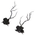 thumbnail image 5 of 1 pareja Cuernos de reno Horquilla Horquilla Brillante Asas Barrette Navidad Tocado, 5 of 5