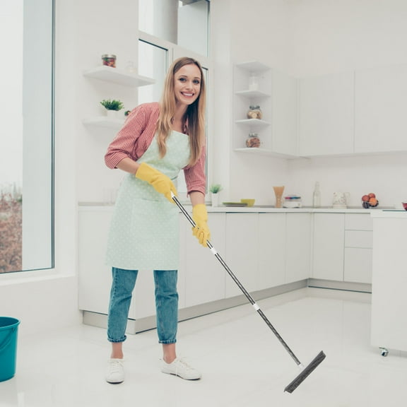 OUNONA  Multifunctional Mop Carpet Broom Multi-use Floor Sweeping Tool Brush Grey