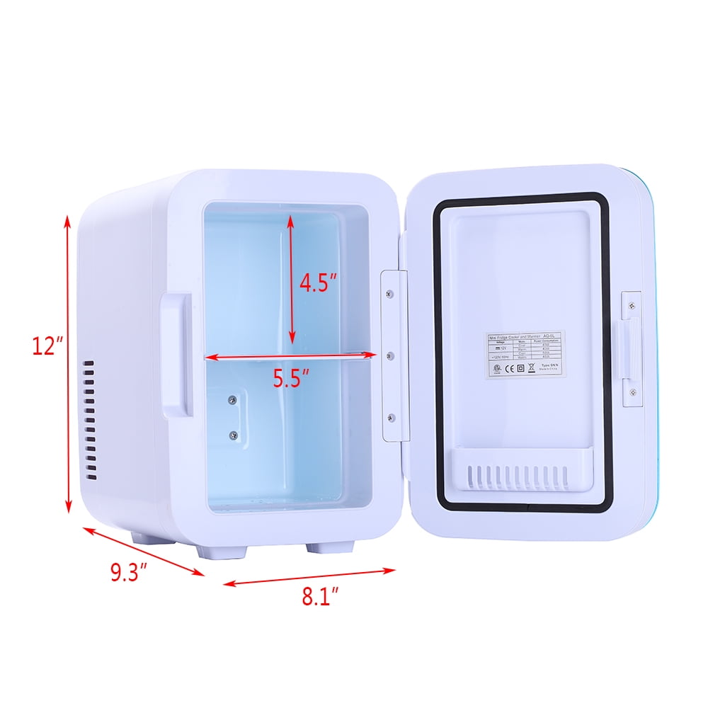 Lowestbest Portable Mini Fridge with Handle, Electric Portable Fridge for Car / Home / Office, Portable Mini Fridge Cooler & Warmer, Blue