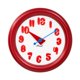 thumbnail image 2 of Reloj de pared nórdico de 30,5 cm, ligero, silencioso y decorativo para dormitorio e interiores. Rojo, 2 of 9