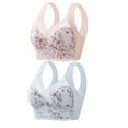 thumbnail image 2 of Itsame 2 Pack Everyday Casual Bra Set Womens Full Support Bra Wireless Comfort Bralette Multicolor Size M, 2 of 4