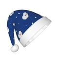 thumbnail image 2 of Rateoe Moon Lamb Santa Hat Confortable Christmas Hat for Christmas Party Favors Fit for Kids, 2 of 6