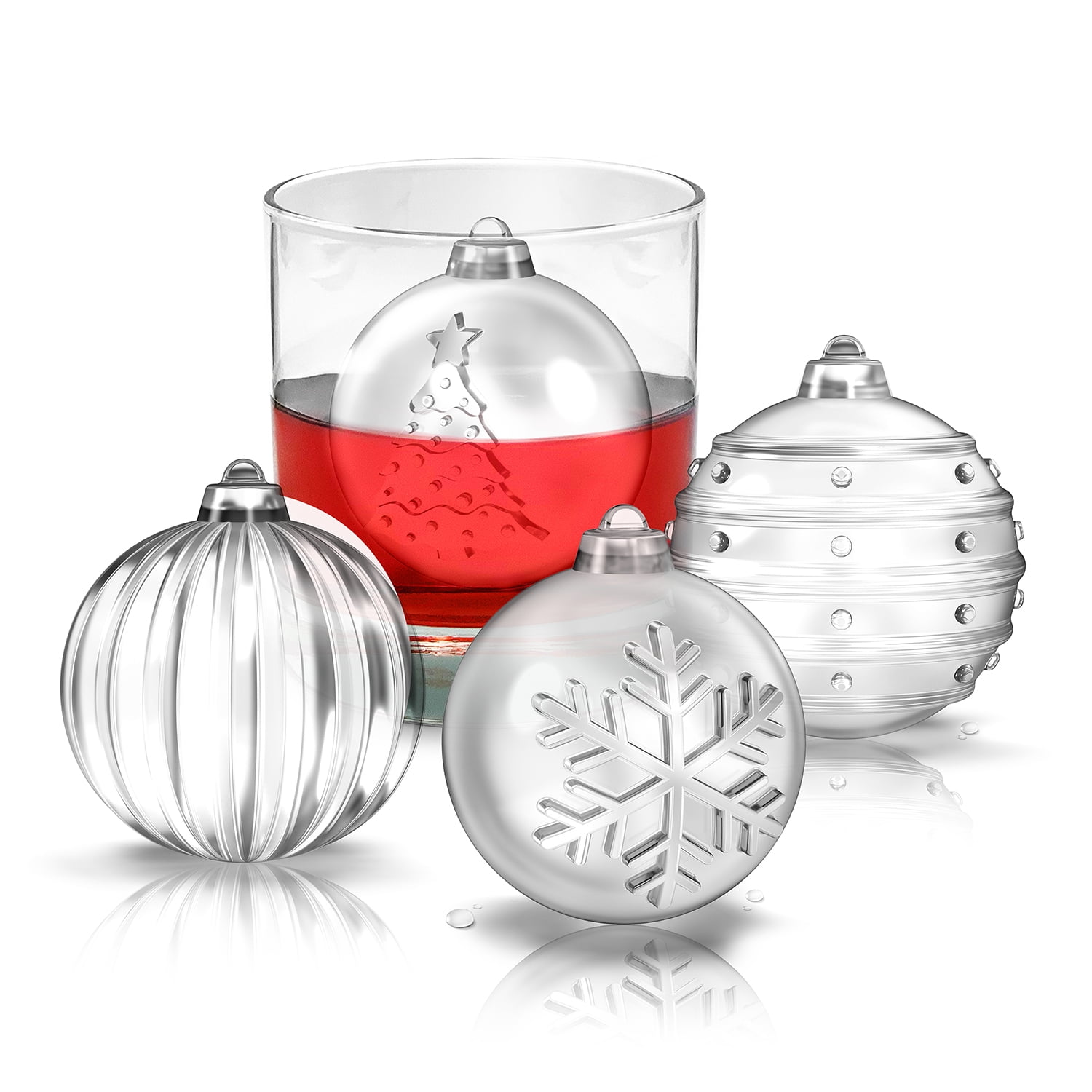 Tovolo Christmas Ornament Ice Molds, Set Of 4, For Making Festive