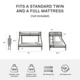 thumbnail image 6 of DHP Dusty Twin over Full Metal Bunk Bed with Secured Ladders, Black, 6 of 18