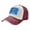 Dark Red, variant on Oklahoma Flag Baseball Cap Distressed Adjustable Vintage Cotton Denim Hat for Women Men