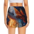 thumbnail image 2 of Lsque Cosmic Dog Starry Night Printed Women's Running Shorts with Liner Pockets,Elastic Quick Dry Workout Athletic Gym Yoga Shorts,Womens High Waist Shorts-Medium, 2 of 9