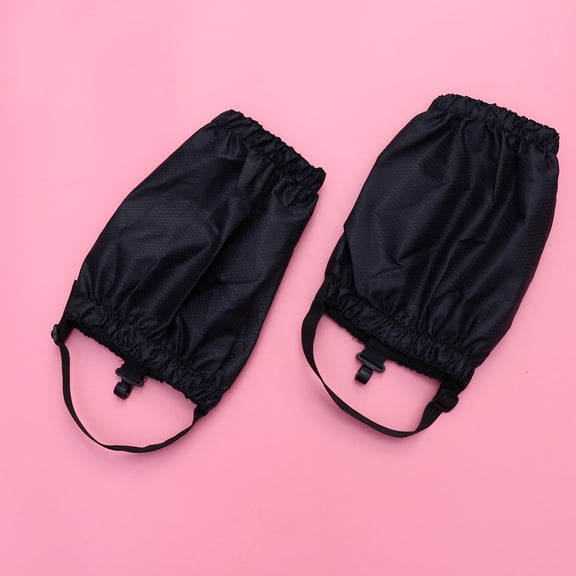 Raindrops Hiking Foot Covers Outdoor Ankle Gaiters Climbing Windproof Black