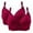 12-Red, variant on YWDJ Lace Bras for Women Push up 2 Pack Closure in Back Comfy Bras No Underwire Lounge Bras Adjustable Straps Half Cup Wrap Comfortable Bras Padded Comfortable Bras Solid Bras Black 40