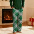 thumbnail image 5 of Xcmzpl Chrismas Pajama Pants for Men Men's Sleepwear Ugly Pajama Bottoms Elastic Waist Baggy Plaid Sleep Pants with Pocket, 5 of 10