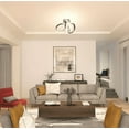 thumbnail image 2 of Artika Swirl 13 in. 1-Light Modern Chrome Integrated LED Flush Mount Ceiling Light Fixture for Kitchen or Bedroom, 2 of 4