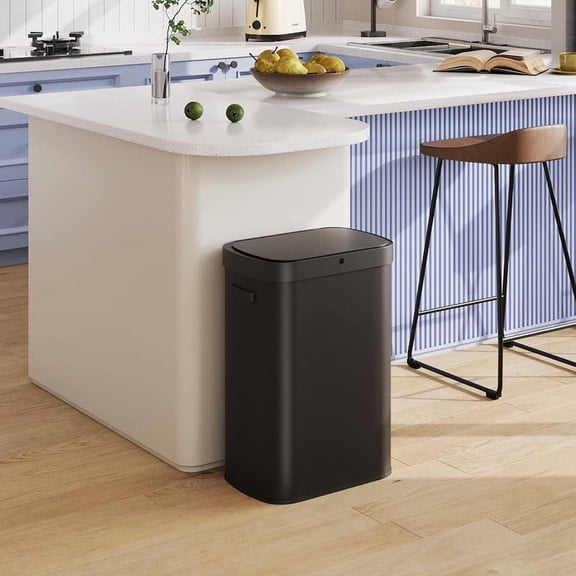 GALAXHERO Kitchen Trash Can, 13 Gallon Motion Sensor Garbage Cans for Bathroom Bedroom Home Office, Black