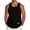 Black, variant on Men Tank Tops U-Neck Solid Vertical Ribbed Sleeveless Stretch Cotton Slim Fit Gym Bodybuilding Muscle Vest