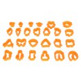 thumbnail image 4 of 193 cortadores de pendientes de arcilla polimérica DIY 25 formas cortadores de arcilla para llaveros collares naranja, 4 of 12