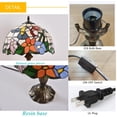 thumbnail image 6 of Orinova Tiffany-Style Hummingbird Desk Lamp LED Table Bedside Lamp Bedroom Stained-Glass 18.1'' Height Bronze Multi-Color, 6 of 8