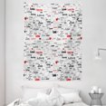 thumbnail image 1 of Love Tapestry, Different Calligraphy Designs Texts I Love You with Abstract Hearts and Stars, Wall Hanging for Bedroom Living Room Dorm Decor, 60W X 80L Inches, Grey Black Red, by Ambesonne, 1 of 2