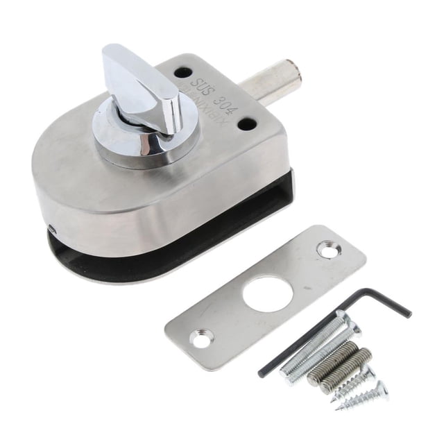 Cerradura de seguridad de acero inoxidable shamjiam de puerta de empuje abatible 12 mm sin llave