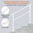 thumbnail image 4 of Adjustable Handrail Kit – 6-Step Aluminum – Non-Slip & ADA Compliant – Safety Railing – Outdoor & Indoor Stairs – DIY Install – White – 1 Pack, 4 of 7