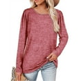 thumbnail image 2 of DPTALR T-shirt Blouse Décontracté à Manches Longues Col Rond pour Femmes, 2 of 4