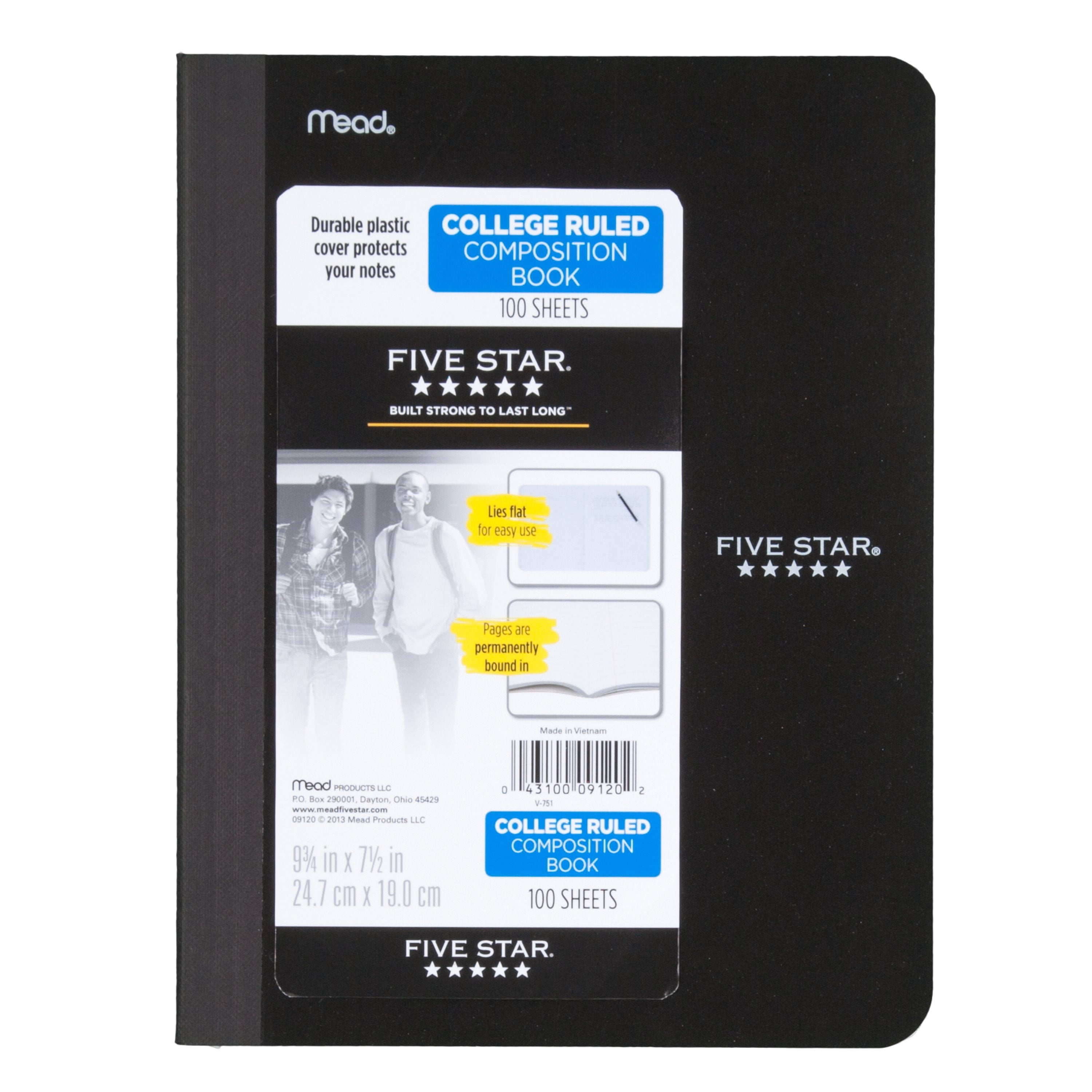 Five Star® College-Ruled Composition Notebook - Assorted, 9.75 x 7.5 in -  Baker's