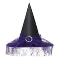 thumbnail image 3 of Sombrero Bruja Halloween Mini Puntiagudo para Fiesta Cosplay () Púrpura, 3 of 4
