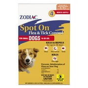 Zodiac Spot on Flea & Tick Controller for Dogs, Small Dogs 16-30 lbs (4 Pack)