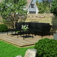 thumbnail image 1 of vidaXL 6 Piece Garden Lounge Set with Cushions Black PVC, 1 of 5