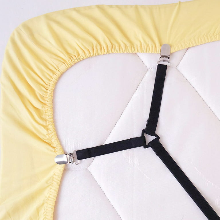 Sheet Straps Bed Sheet Holder Straps Fitted Sheet Straps Suspenders  Adjustable Crisscross Band Grippers Adjustable Mattress Pad Duvet Cover  Sheet Corner Holder …