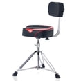 thumbnail image 4 of Griffin Drum Throne with Backrest Support Saddle Style Padded Leather Drummer Motorcycle Biker Seat Swivel Adjustable Height Music Drum Chair Musicians Guitar Stool Percussion Tractor Top, 4 of 14