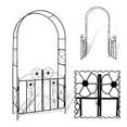 thumbnail image 6 of vidaXL Garden Arch Black Iron 7.5 ft tall Durable Garden Arch, 6 of 7