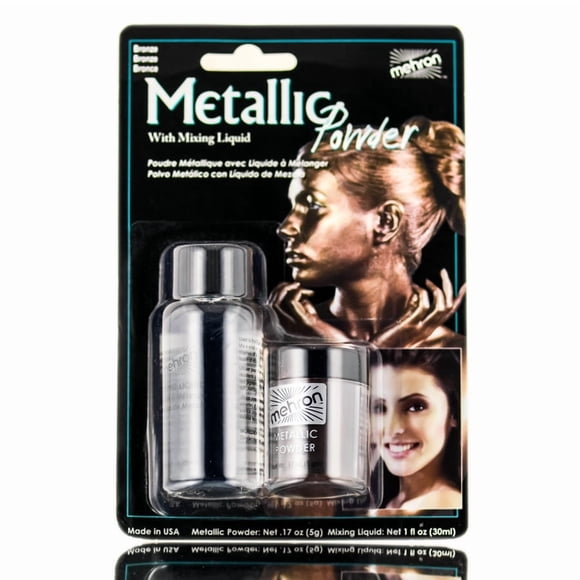 Polvo metálico Mehron con líquido mezclador -Opción bronce -