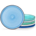 thumbnail image 1 of vancasso Bonita 10.5 Inch Dinner Plates, Ceramic Dinner Plate Set, Salad Plates Set of 6, Large Dinnerware Plates, Microwave, Oven and Dishwasher Safe, Blue, 1 of 8