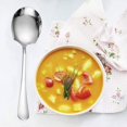 thumbnail image 3 of Flat Square Spoon With Ergonomic Handle, Big Soup Spoon For Restaurant Tableware, 2Pcs Mirror Polished Stainless Steel Cooking Utensils, Multi-Purpose Large Serving Tablespoons, 3 of 5