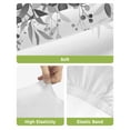 thumbnail image 4 of Grey Leaves Bar Stool Covers Set of 6, Summer Botanical Stretch Washable Bar Chair Covers with Backs, Removable Pub Counter Height Chair Cover for Kitchen Dining Room Cafe Watercolor Weeping, 4 of 7