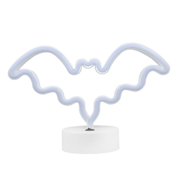 Luz decorativa de control de interruptor de lámpara de noche hueca con forma de murciélago 1PC para dormitorio