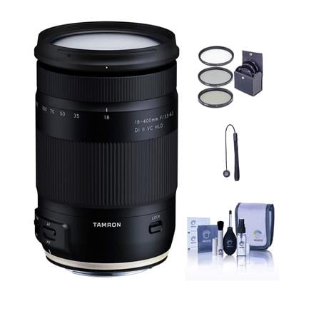 UPC: 0192223123601 | 18-400mm f/3.5-6.3 Di II VC HLD Lens for Nikon F  Bundle with ProOptic 72mm Filter Kit  Cleaning kit  Lens Cap Tether