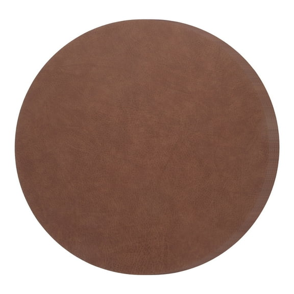 Hytrove Placemat Coffee Pu 6Pcs 15 Inch Round Table Mats