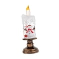 thumbnail image 3 of yotijay Christmas Snow Globe Candle LED Flameless Candle Glittering Christmas Decoration Snowman, 3 of 9